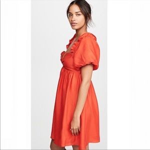ENGISH FACTORY Balloon Ruffle Sleeve Dress